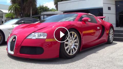 Red Bugatti Veyron Exterior And Interior Walkaround